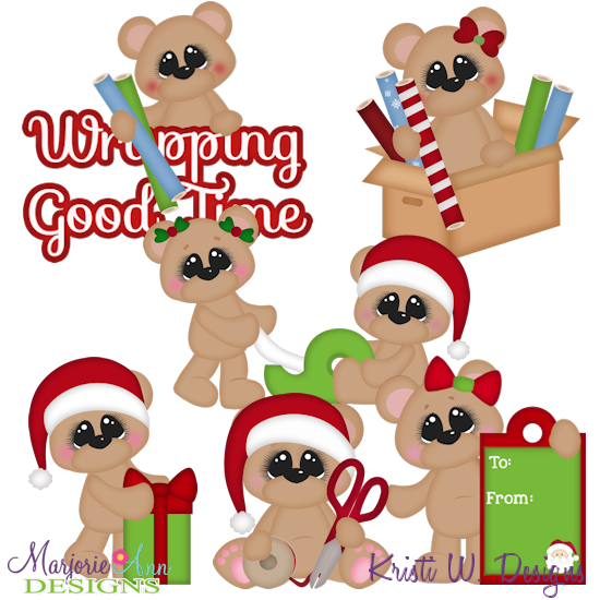 Wrapping Good Times SVG Cutting Files Includes Clipart - Click Image to Close